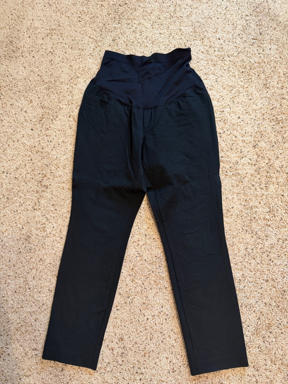 Women’s Old Navy Black Maternity Pixie Full Panel Dress Ankle Pants size 8